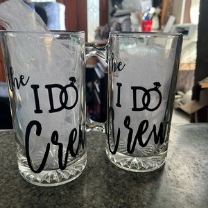 “I do” crew beer mugs